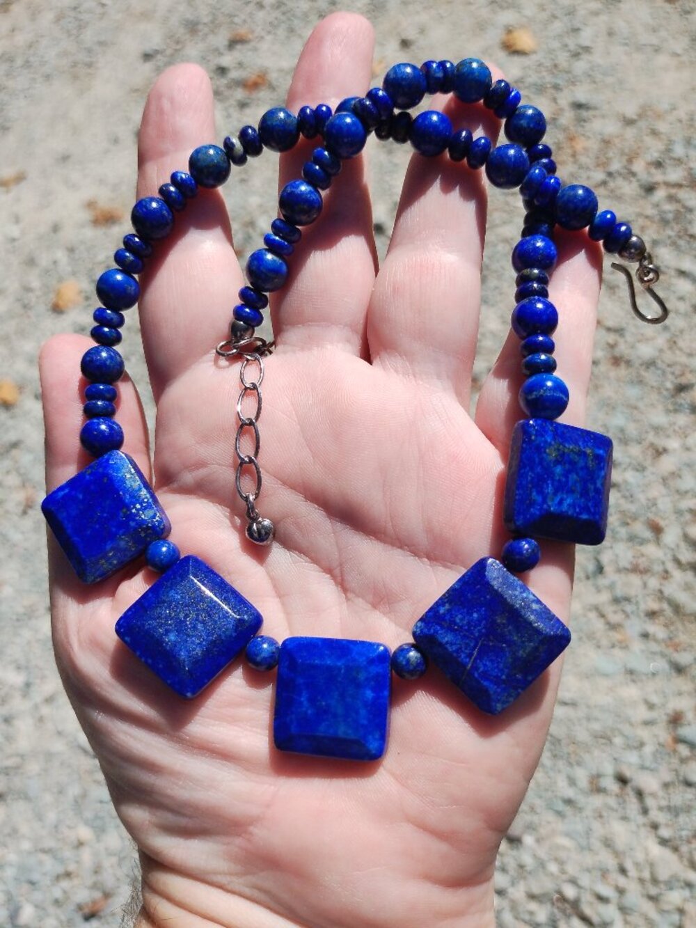 Jay King DTR Lapis southwestern style necklace 925 Sterling Silver